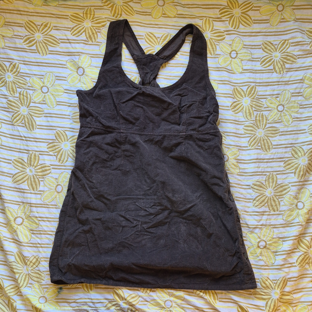 American Eagle Outfitters Brown Corduroy Overall Dress